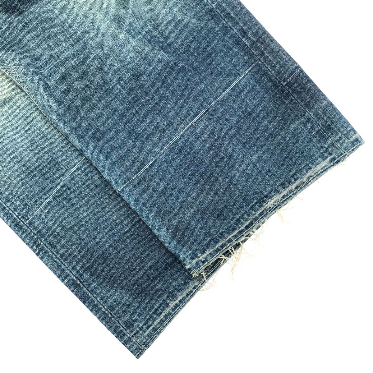 chimala チマラ 13.5OZ BROWN COTTON NEP SELVEDGE DENIM VINTAGE BAGGY CUT ヴィンテージ加工デニムパンツ CS19-WP03A ライトインディゴ 28 DECORATOM_COM_BR