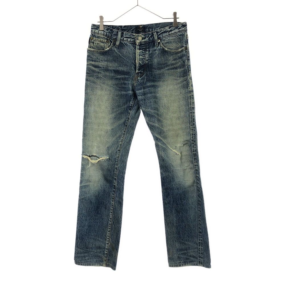 ポールスミスジーンズ 日本製 ダメージ加工 デニムパンツ M Paul Smith JEANS ボタンフライ メンズ