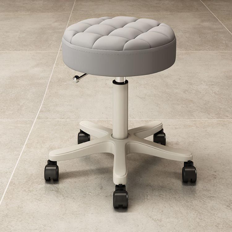 カウンターチェアスツール樹脂キャスター付きPU昇降式座面直径33cm高さ41-57cm調節 回転椅子ハイチェラウンドスツール丸椅子