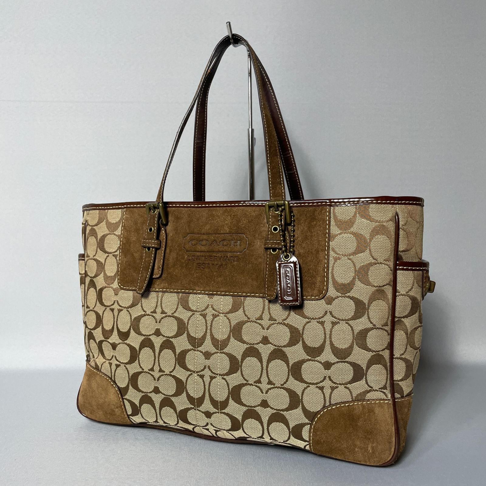 【美品】コーチ COACH トートバッグ シグネチャー ブラウン 楽天市場】COACH コーチ シグネチャー ブラウン ベージュ