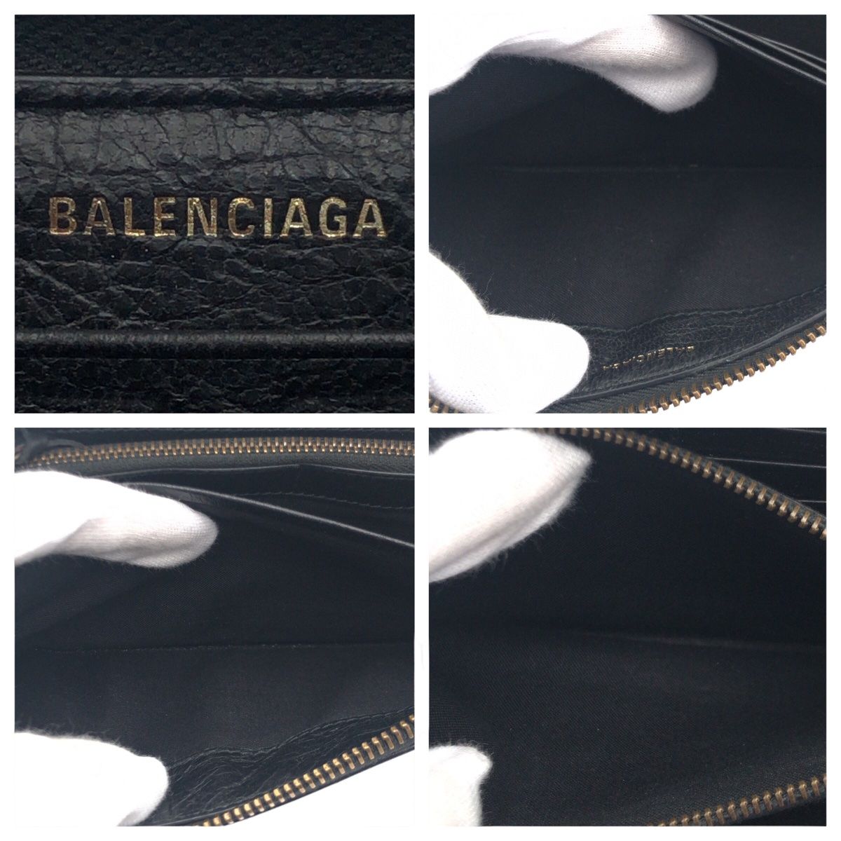 美品 BALENCIAGA バレンシアガ クラシックコンチネンタル ブラック 黒  