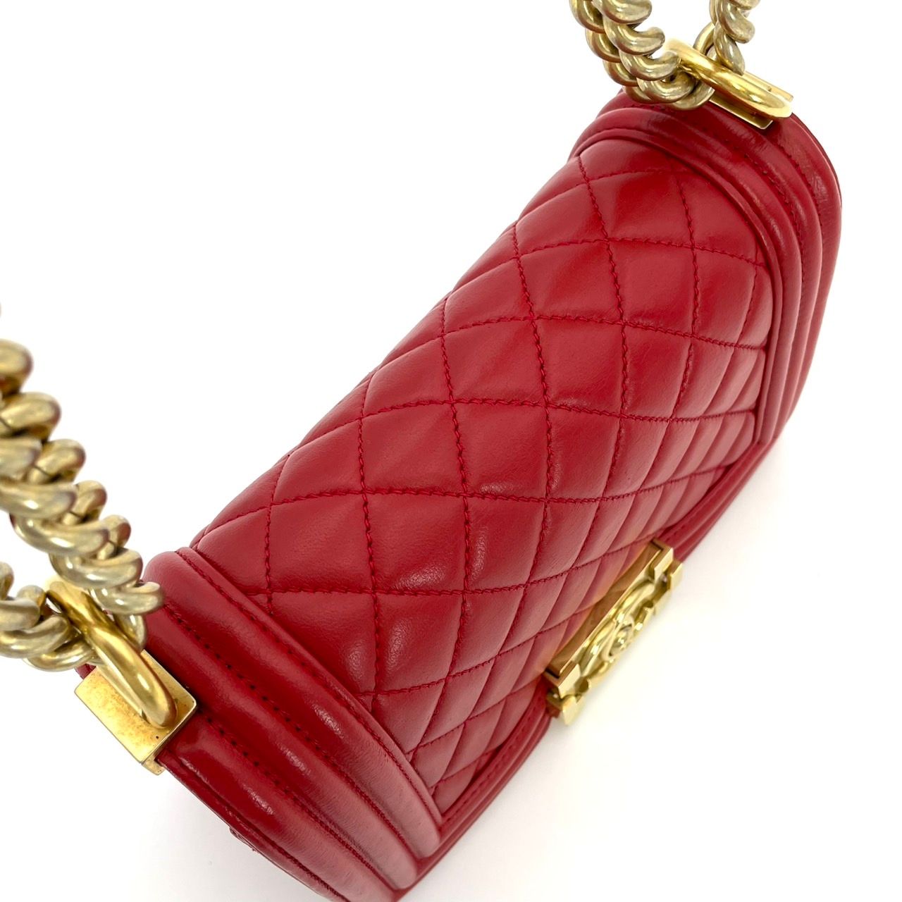 シャネル CHANEL ボーイシャネル スモール ラムスキン レッド シャネル CHANEL ボーイシャネル スモール ラムスキン レッド