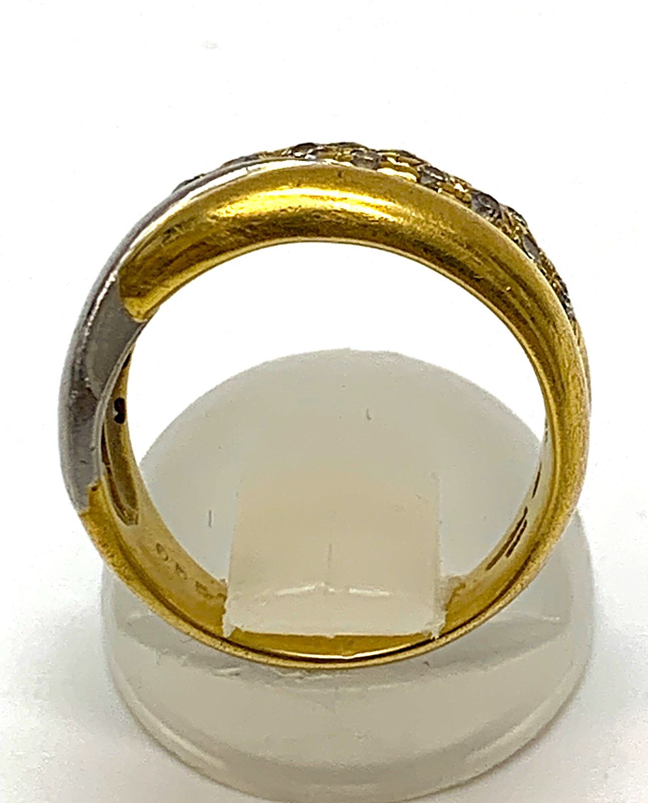 K18 ・ PT850 コンビ ダイヤモンド 総計 0.55ct リング 指輪