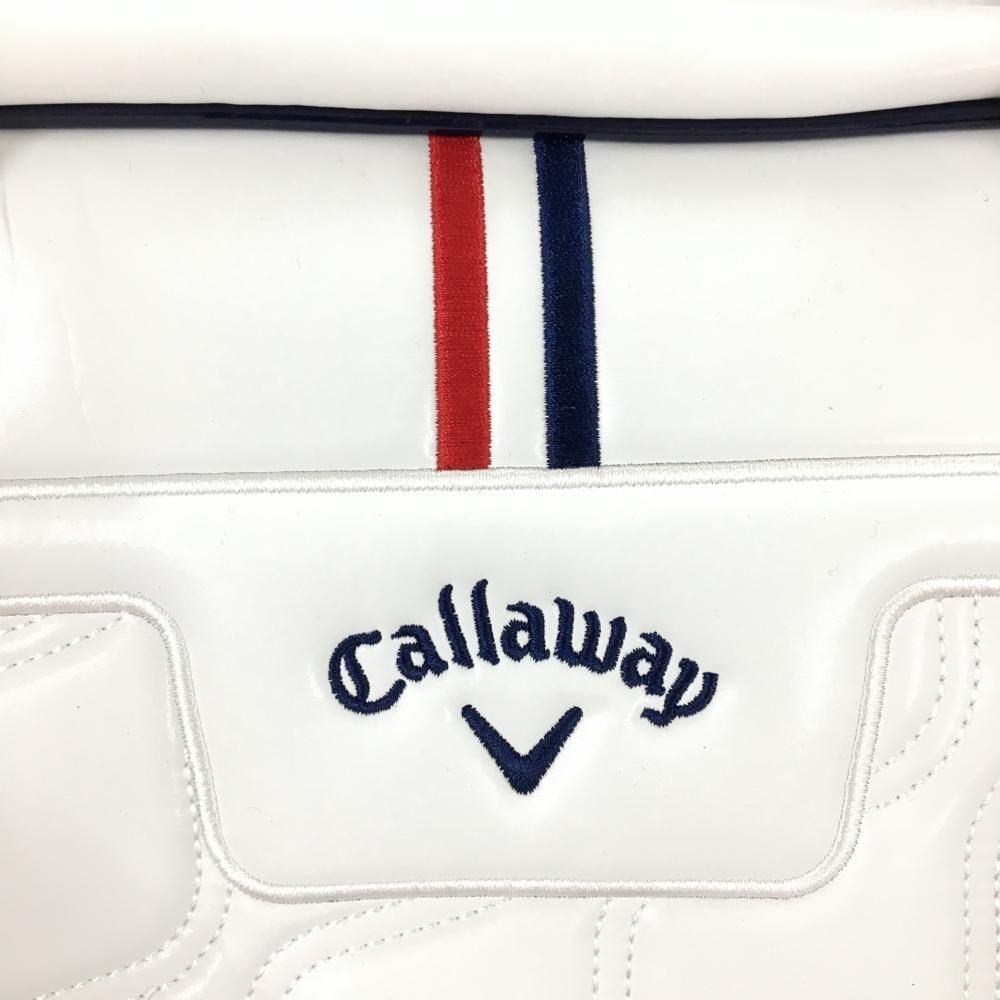 未使用品】キャロウェイ 2WAYボストンバッグ 白 キルト調 内外ポケット