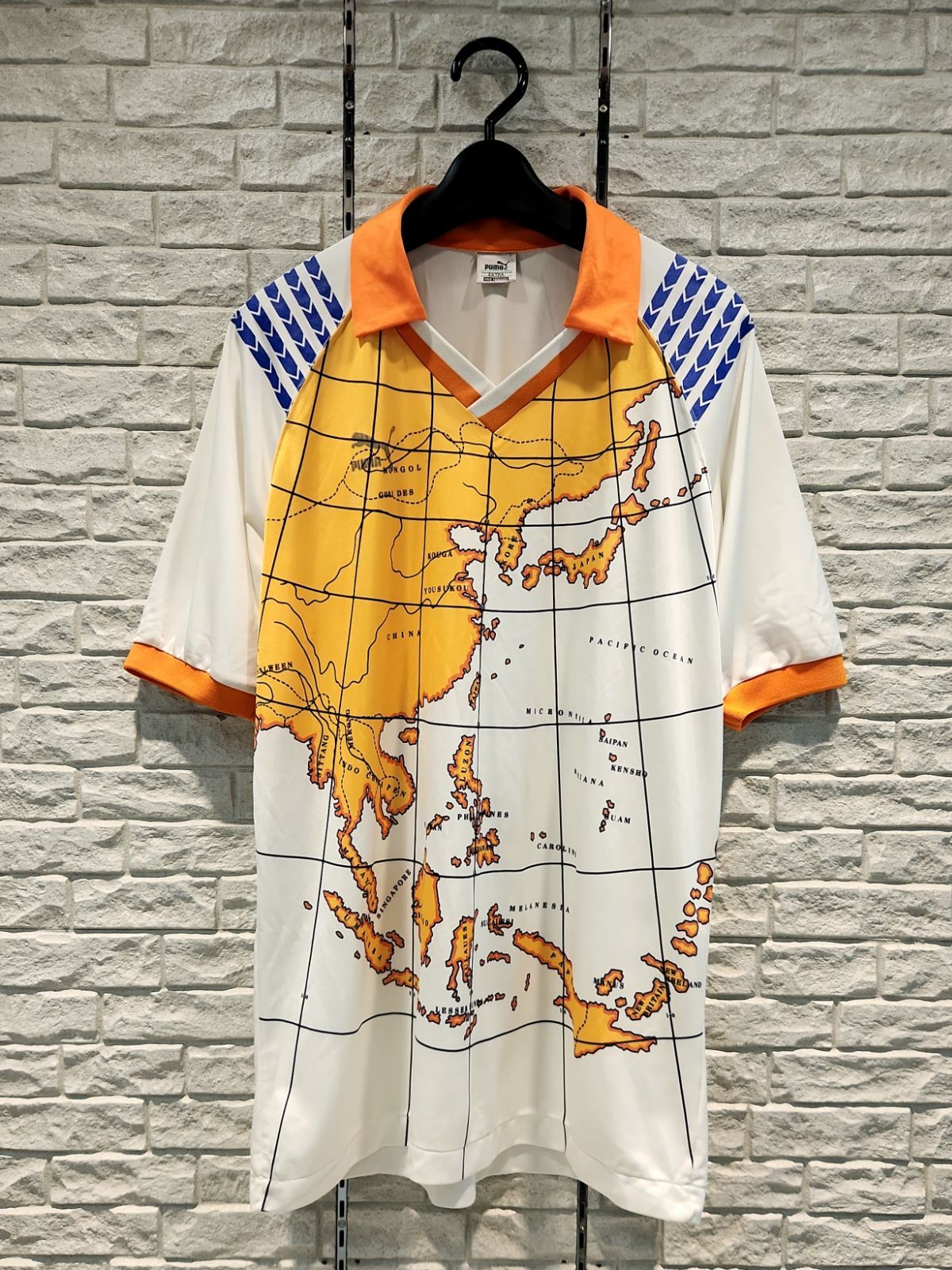 90s 清水エスパルス 世界地図柄 アウェイ ユニフォーム サッカーシャツ サッカーユニフォーム