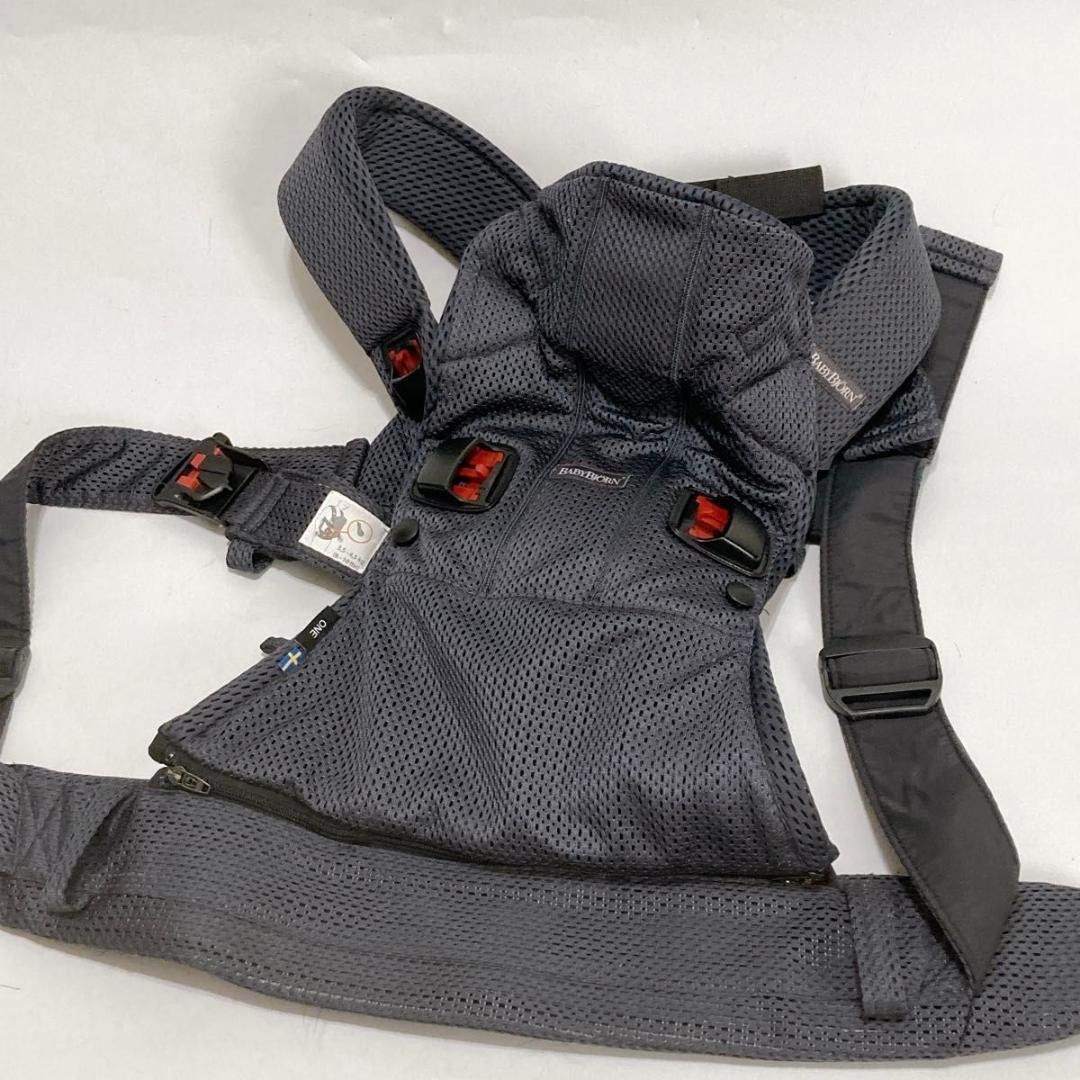 箱有&取説付 ベビービョルン ワンプラス ベビーキャリア アンスラサイト 抱っこ紐 メッシュ