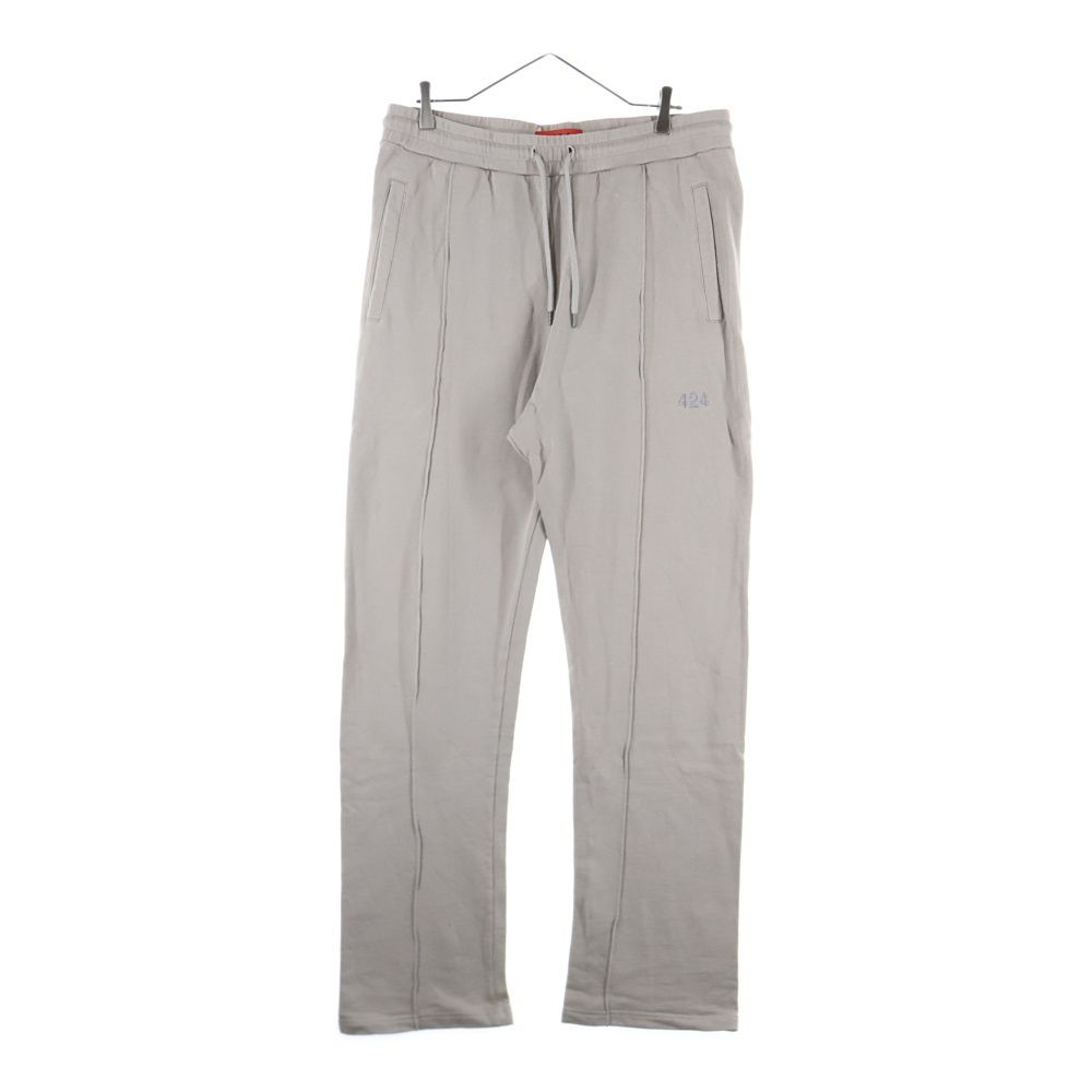 424 フォートゥーフォー ロゴ刺繍 スウェットパンツ グレージュ