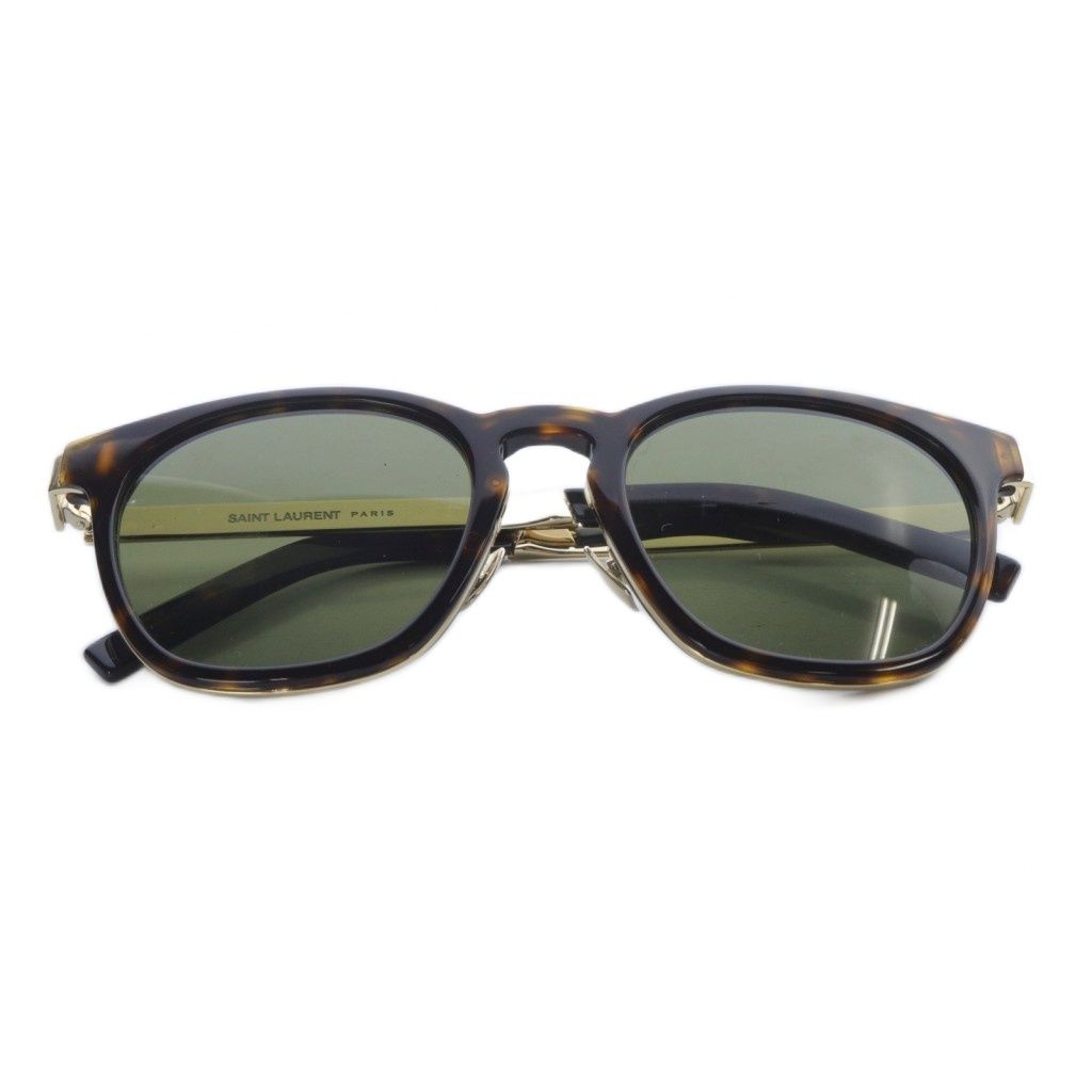 サンローラン パリ SAINT LAURENT PARIS COMBI べっ甲柄 サングラス 51□21-145 茶 ブラウン ゴールド色 SL 28|F