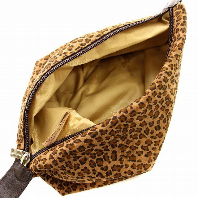 美品【BOTTEGA VENETA】ボッテガヴェネタ ポーチ レオパード柄 