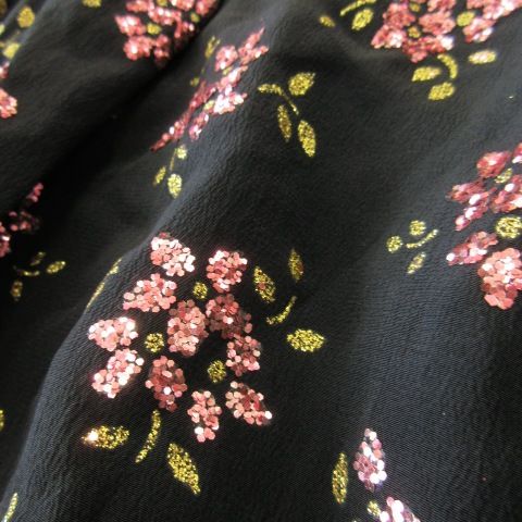 美品　ミュウミュウ　ツバメ柄　シルクチュニック　サイズ36 ミュウミュウ miumiu ブラウス チュニック ノースリーブ 切替