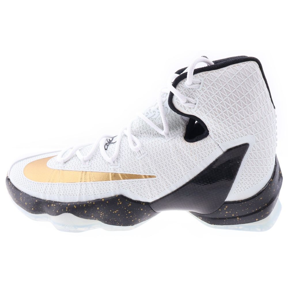NIKE (ナイキ) LEBRON 13 ELITE GOLD レブロン エリートゴールド ハイカットスニーカー ホワイト/ゴールド US9.5/27.5cm 831923-170