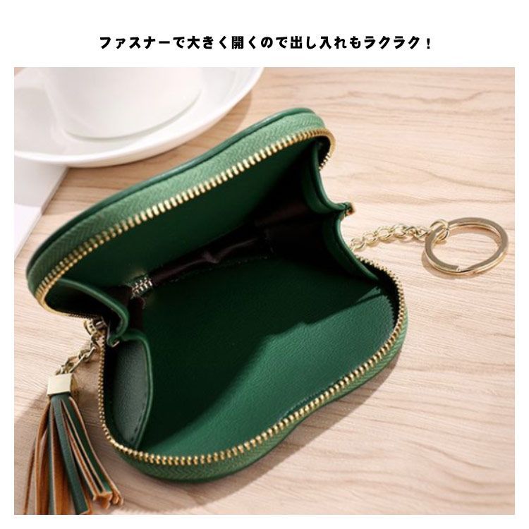 タッセル付きハート型ミニポーチ ポーチ レディース 小物入れ