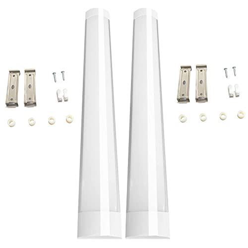 led直管蛍光灯器具40w ledベースライト薄型120cm LED蛍光灯器具一体型4～8畳用 ledシーリングライト2本入れ 付属品付き 天井直付型 器具一体型 昼白色（5500ｋ）消費電力40W 長さは120cm led照明器具 