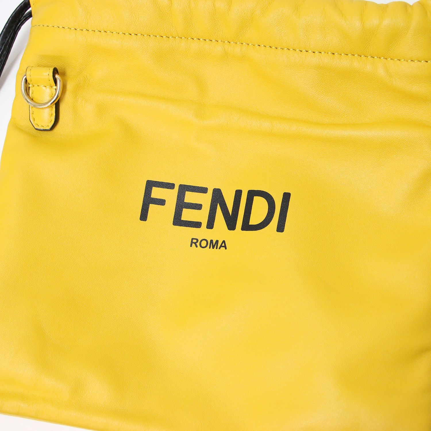 FENDI フェンディ バッグ ショルダーバッグ イエロー スリムクラッチ ミニ 巾着 パックスリム ロゴ レザー バッグ カバン イタリア製  ブランド【レディース】 - メルカリ