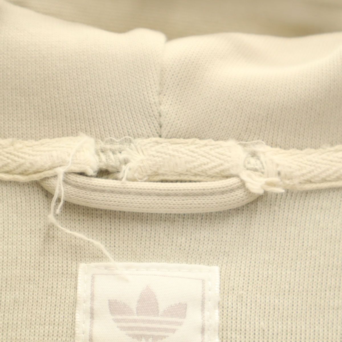 adidas アディダス トレフォイルロゴ 長袖 ジップパーカー O ベージュ 