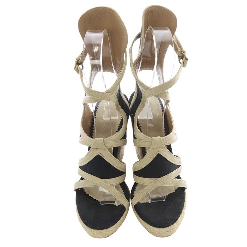 【BALENCIAGA】 バレンシアガ オースリッチ ウェッジソールサンダル BALENCIAGA】 バレンシアガ オースリッチ ウェッジソール
