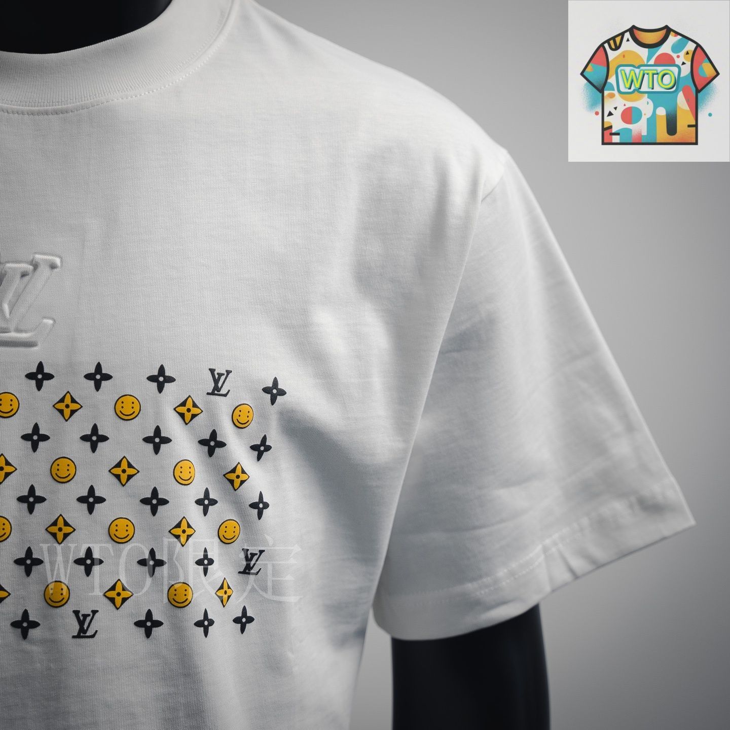 今日WTO】LOUIS VUITTON LV スマイルエンボスロゴ T シャツ-IX78