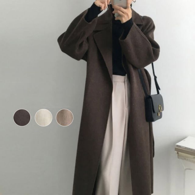 ロングコート ガウンコート レディース コート 秋冬 ガウン 襟付き