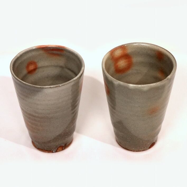 萩焼・緑栄窯・松野龍司・杯・2客セット・No.190518-042・梱包