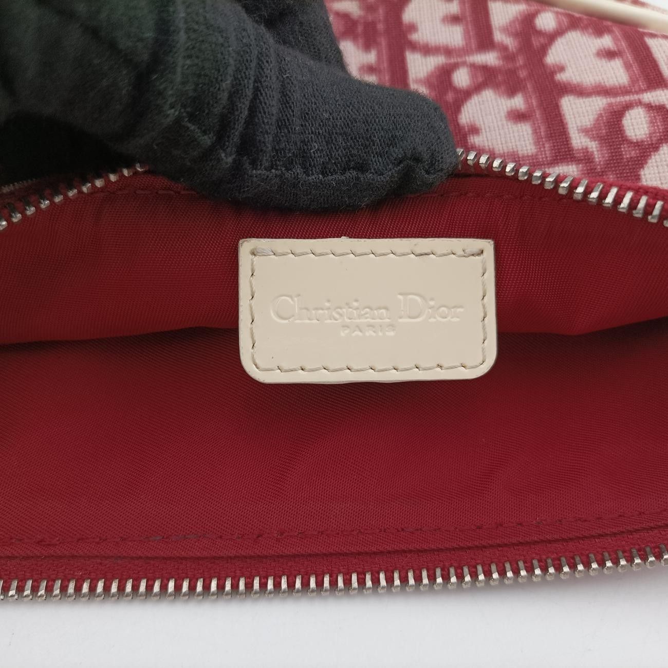 Diorサドルボルドー×ホワイトジャガードCM