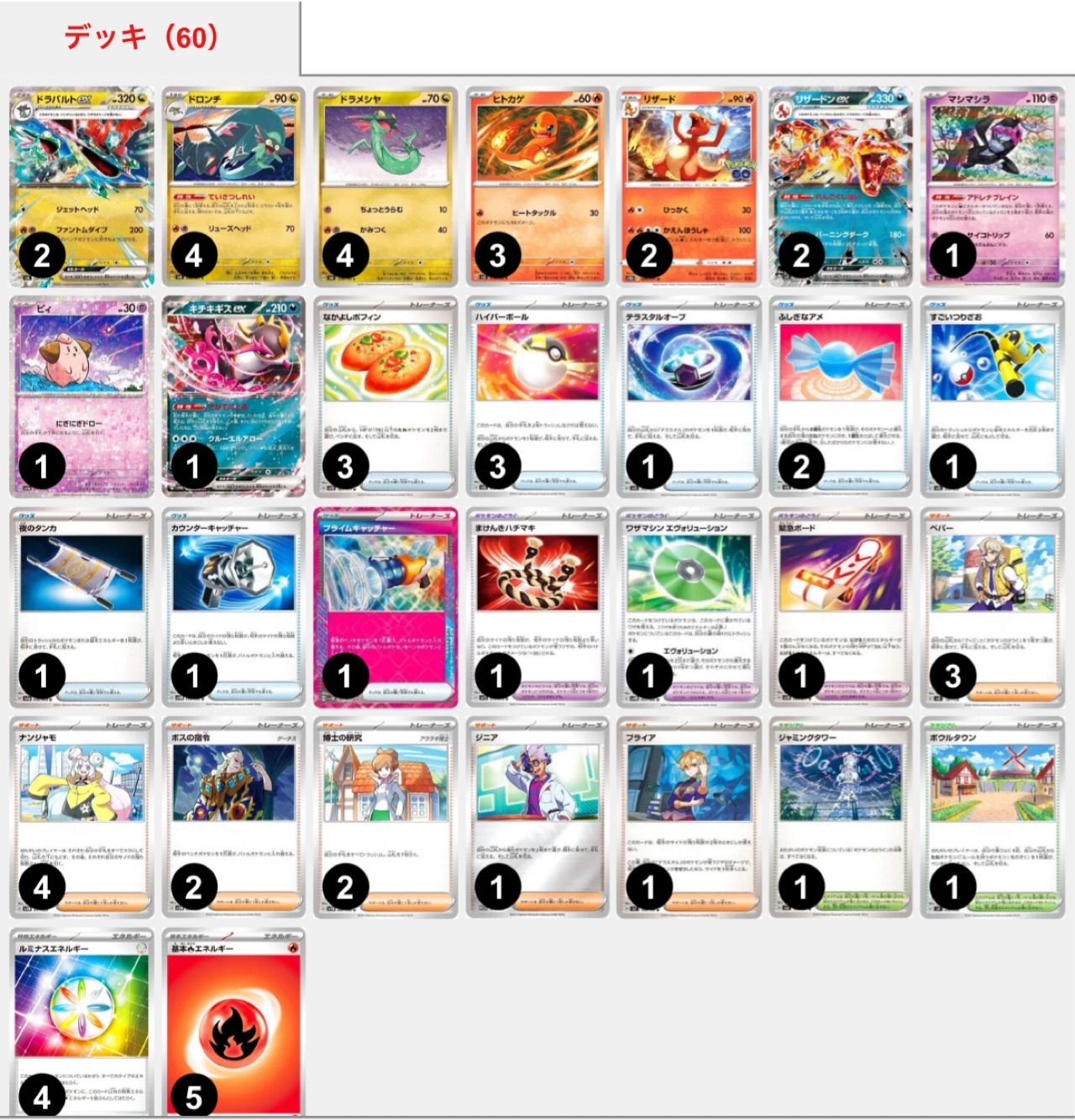 12.ポケカ ドラパルトex リザードンex 本格構築済みデッキ 現行