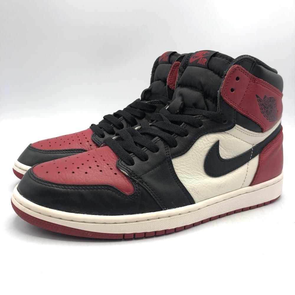Nike Air Jordan 1 Retro High OG Bred Toe 555088-610 サイズ26.5cm ナイキ エアジョーダン1 17