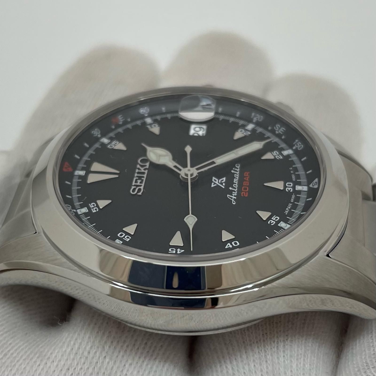 【尾張小牧店】 中古 SEIKO | セイコー 腕時計 ブラック 箱、説 SDKV003/8L45-00B0 VANAC【131】 尾張小牧店】 中古 SEIKO | セイコー 腕時計 ブラック×シルバー 【131