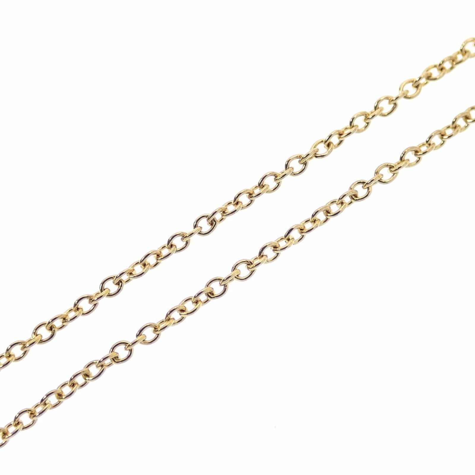 ティファニーバイザカードダイヤモンドネックレス750k18 美品 ティファニー(Tiffany) ティファニー バイザヤード シングル
