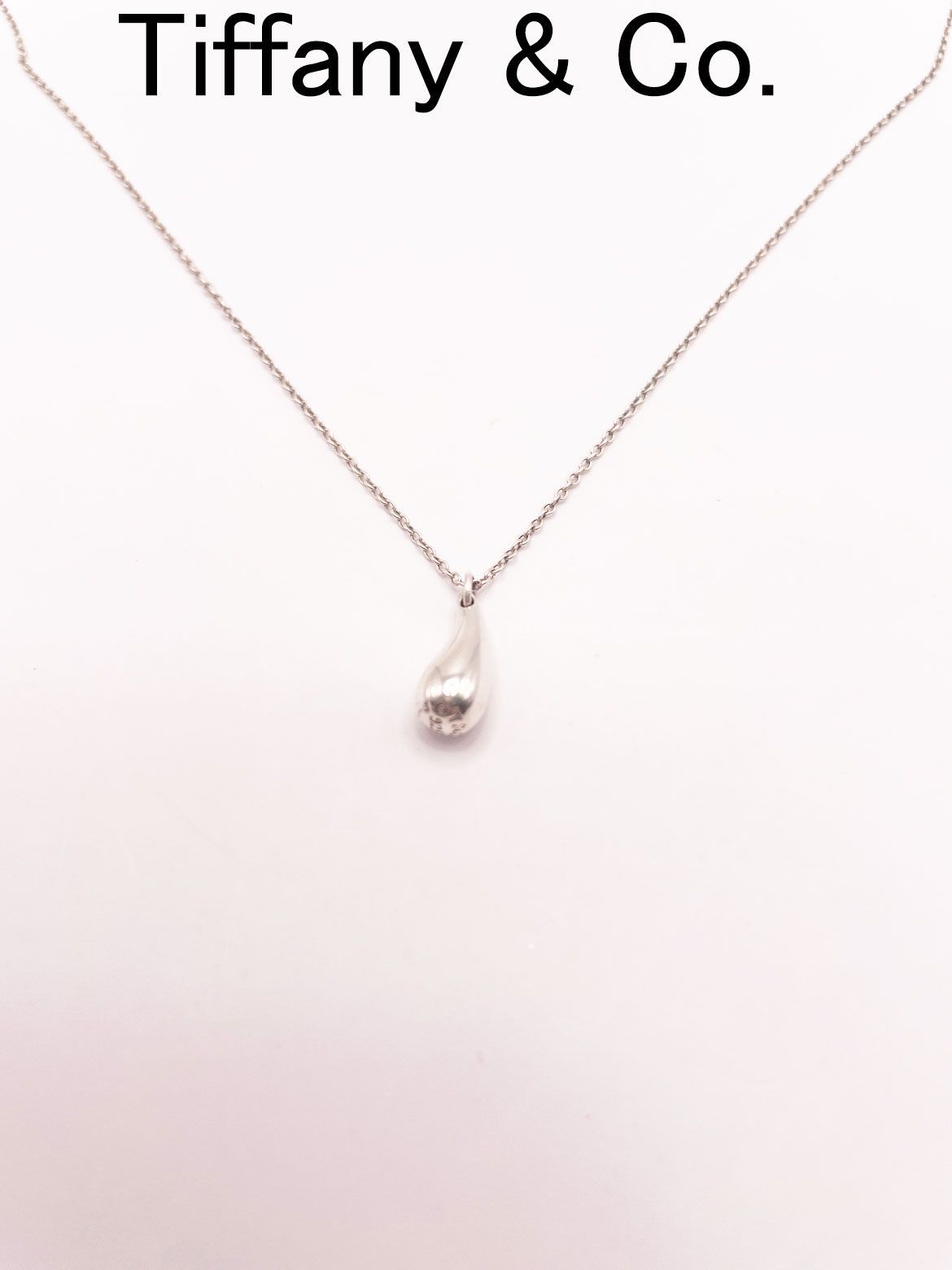 ティファニー ティアドロップ ネックレス シルバー925 約44cm Tiffany