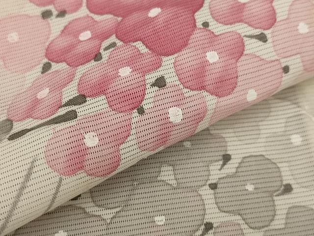 平和屋着物＊夏物 小紋 絽 枝葉文 正絹 逸品 CAAW9909gh 平和屋本店□