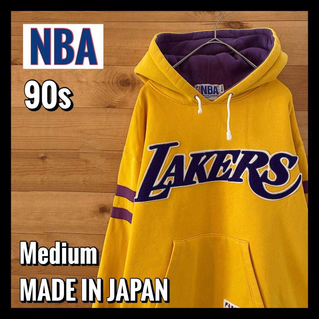 2022年春夏 【NBA】90s 日本製 希少 レイカーズ 刺繍ロゴ スウェット