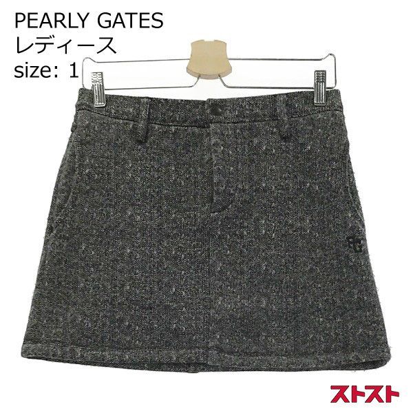 PEARLY GATES パーリーゲイツ ニットスカート グレー系 1 [240001913404]#