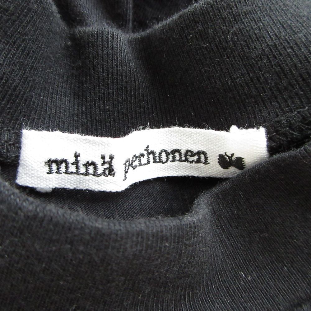 美品 mina perhonen ミナペルホネン Curt ちょうちょ刺繍 ポケット長袖Tシャツ カットソー 36 ブラック レディース 古着 中古 USED 美品 mina perhonen ミナペルホネン Curt ちょうちょ刺繍 ポケット長袖