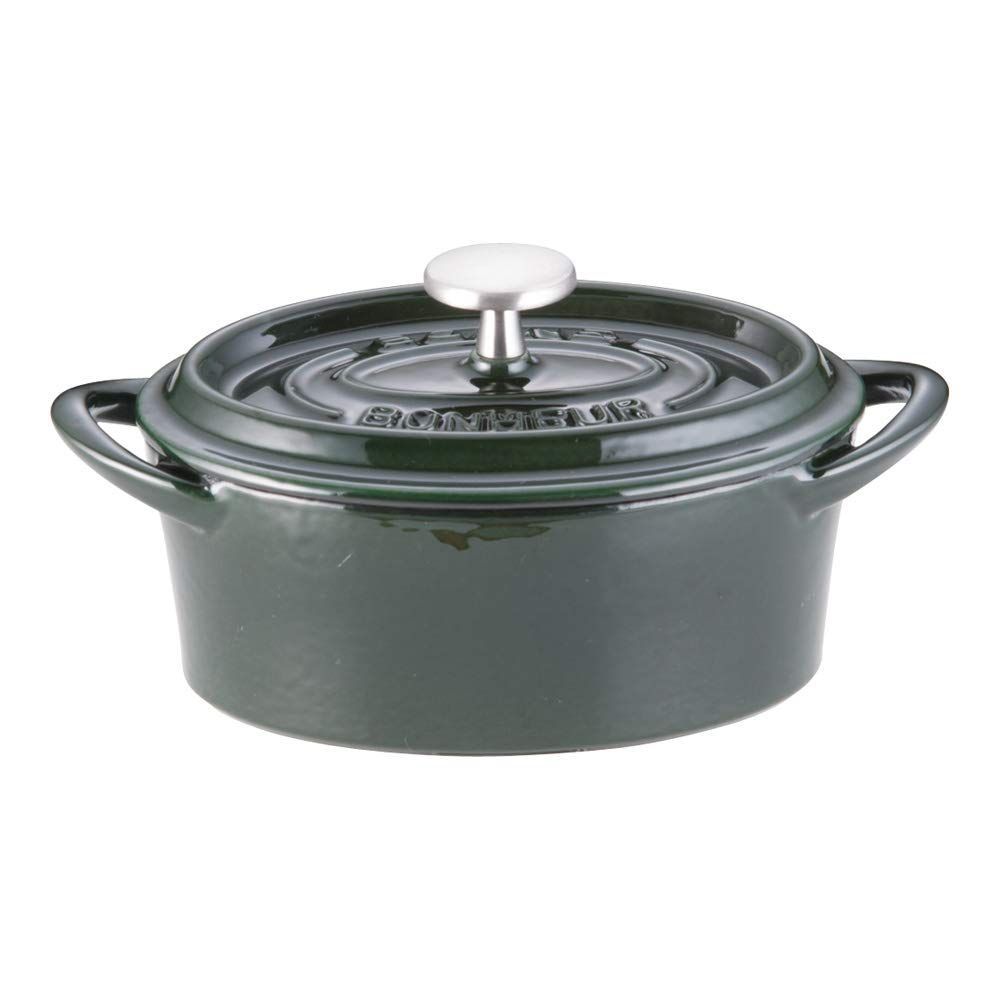 イシガキ産業 ボン・ボネール ココットオーバル 14㎝ マジョリカグリーン 鉄鋳物 中国 ABVB903