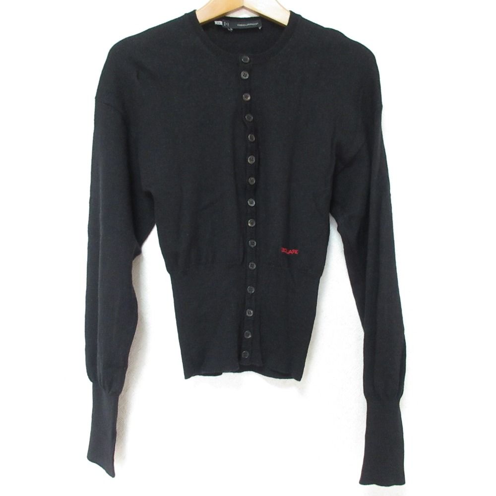 美品 DSQUARED2 ディースクエアード ロゴ刺繡 クルーネック ニット