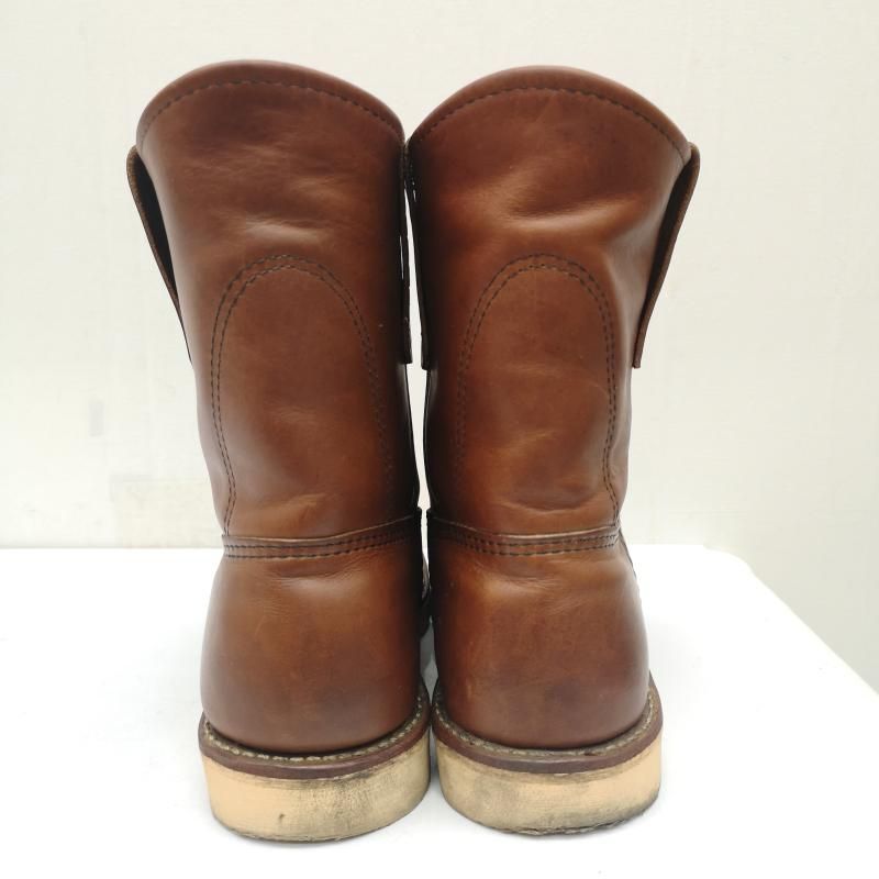 美品 REDWING 1155 刺繍羽タグ ペコスブーツ 7E スチールトゥ RED WING レッドウィング ブーツ US8.5 E 07年製 羽タグ ペコス