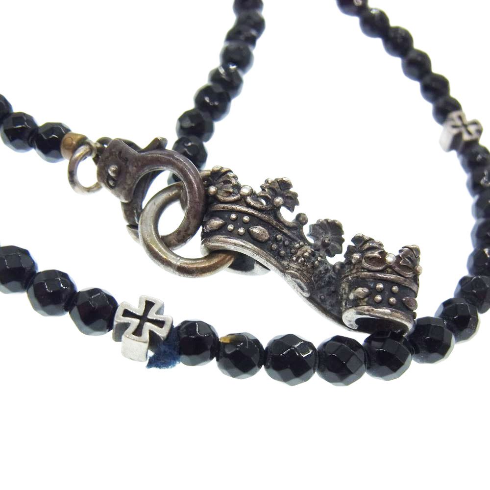 ジャスティンデイビス SBJ641 オニキス クロス ブレスレット【中古