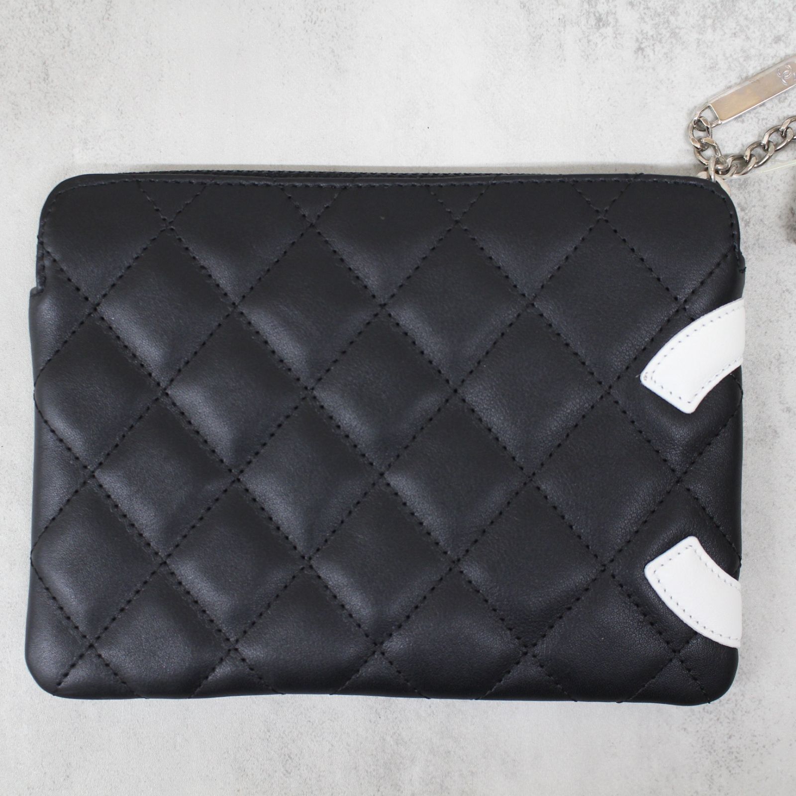 S068)【タグ付き/参考5.2万】CHANEL/シャネル カンボンライン ポーチ