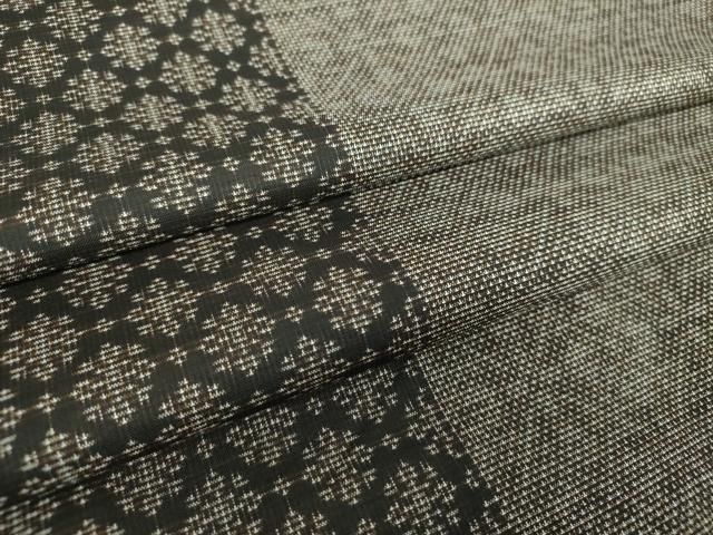 平和屋着物○本場大島紬 9マルキ 花菱間道 正絹 逸品 DAAQ3458ps  