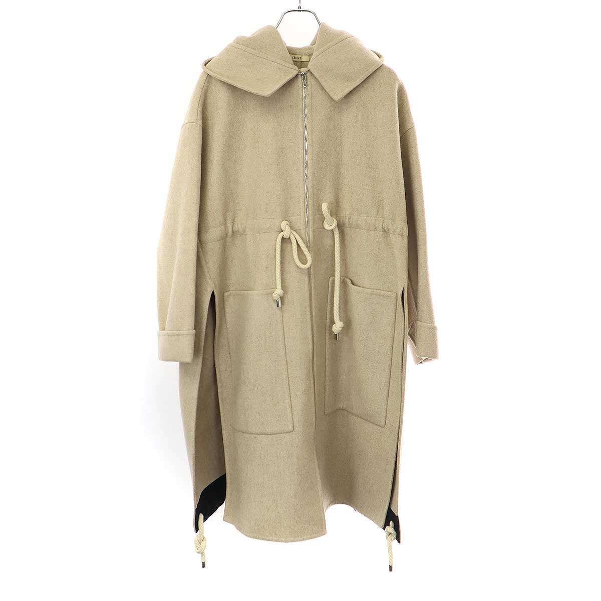 CELINE セリーヌ by Phoebe Philo カシミヤフーデッドコート CELINE セリーヌ by Phoebe Philo ウールカシミヤフーデッド
