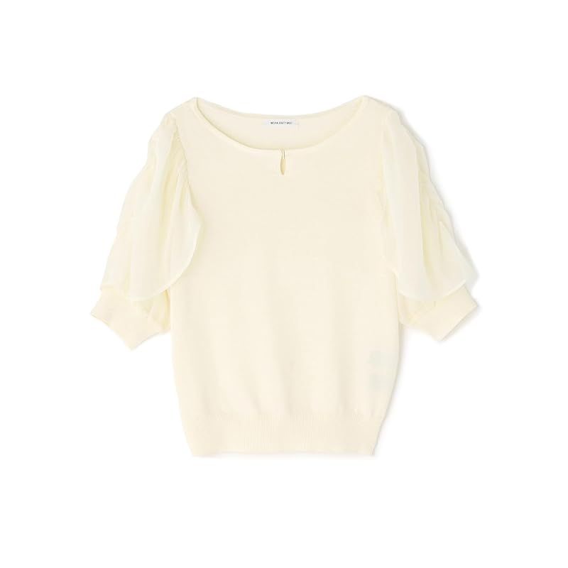 彡 ナチュラルビューティーベーシック シアーボリュームスリーブニット 1