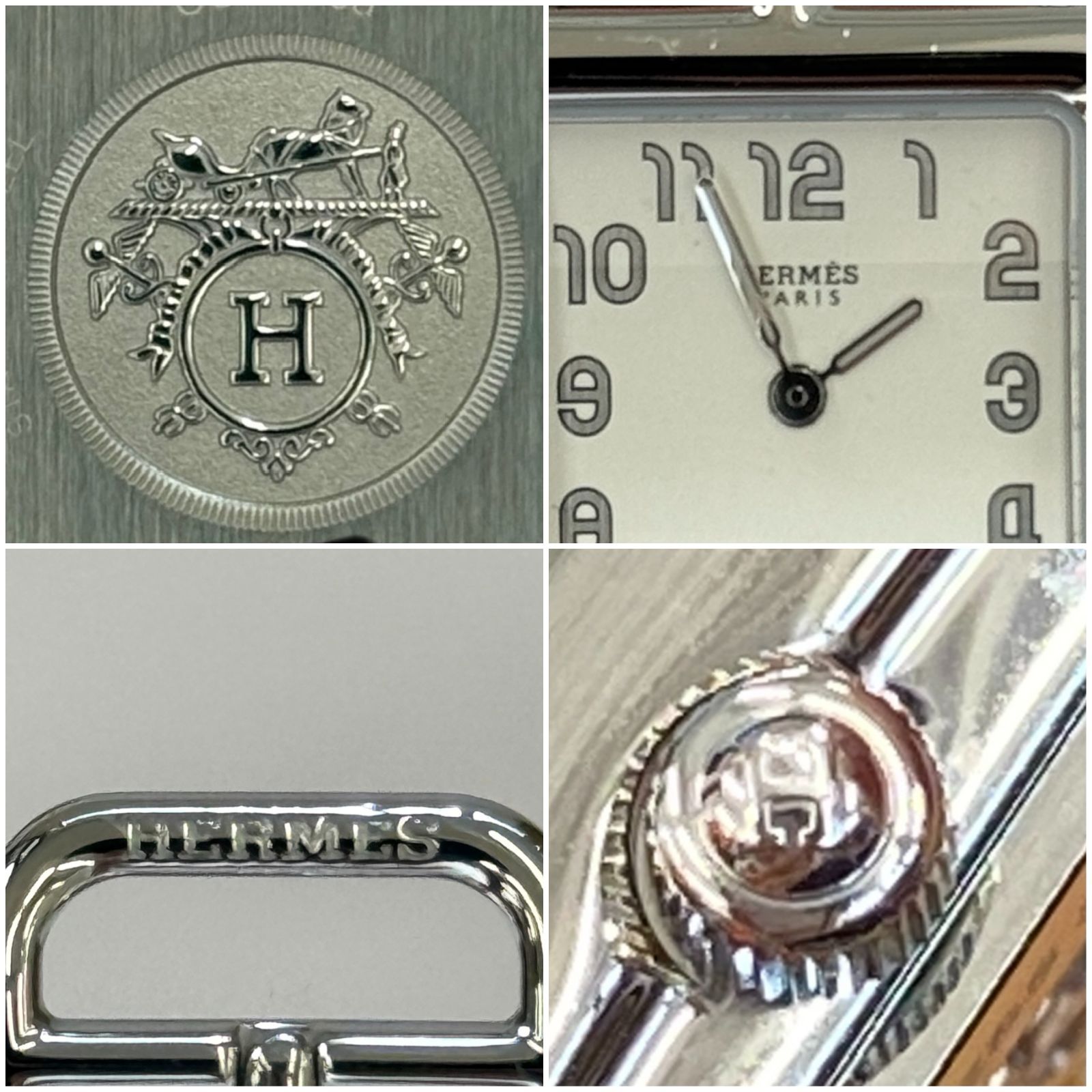 鑑定済み【 美品 】エルメス 《 ケープコッド 》 PM レッド シルバー 