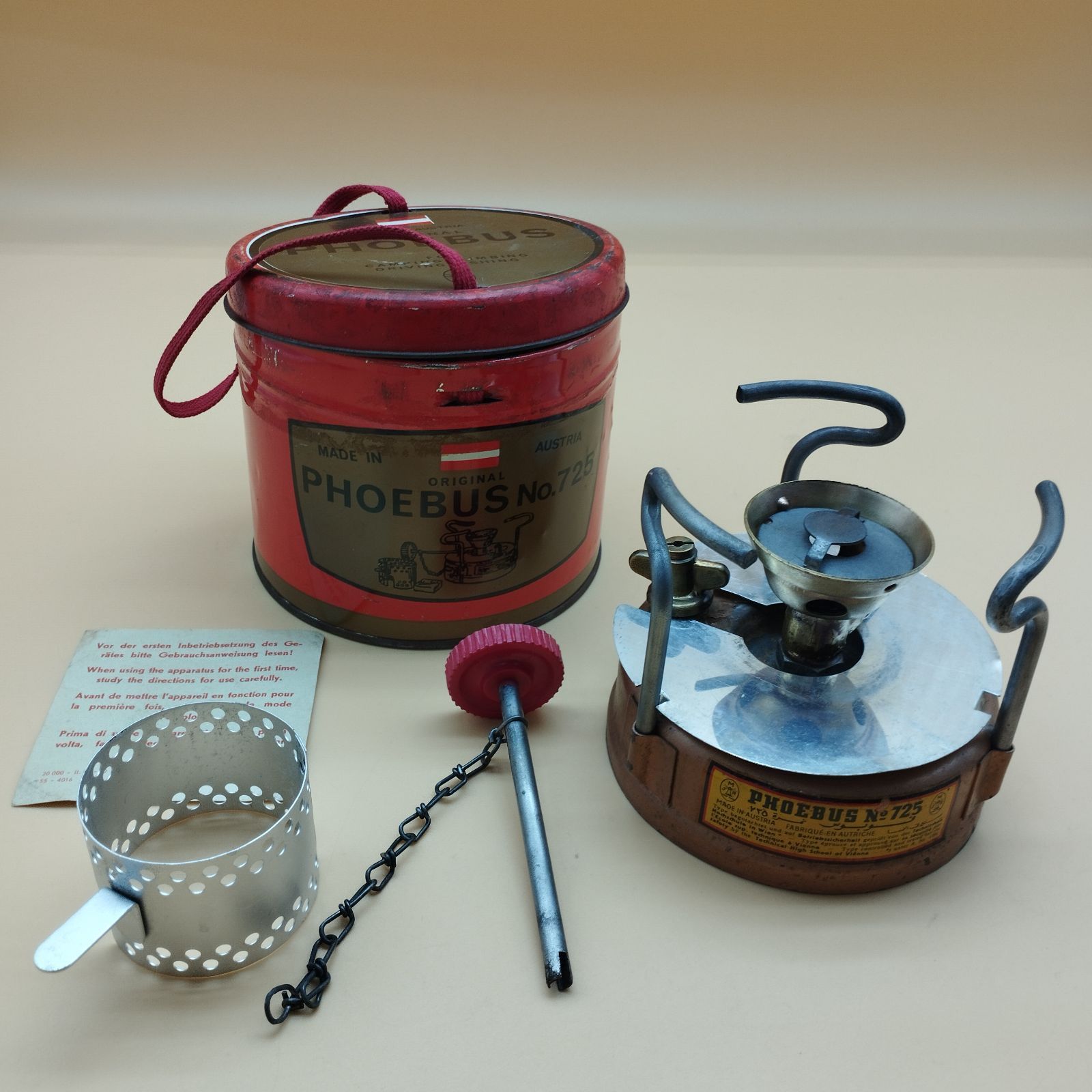 D11864 ホエーブス PHOEBUS 725 バーナー キャンプ 登山 ヴィンテージ ストーブ