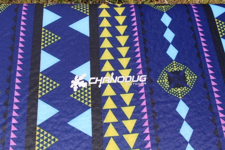 CHANODUG OUTDOOR ナバホ柄ブルー ダブルサイズ キャンプマット エアー