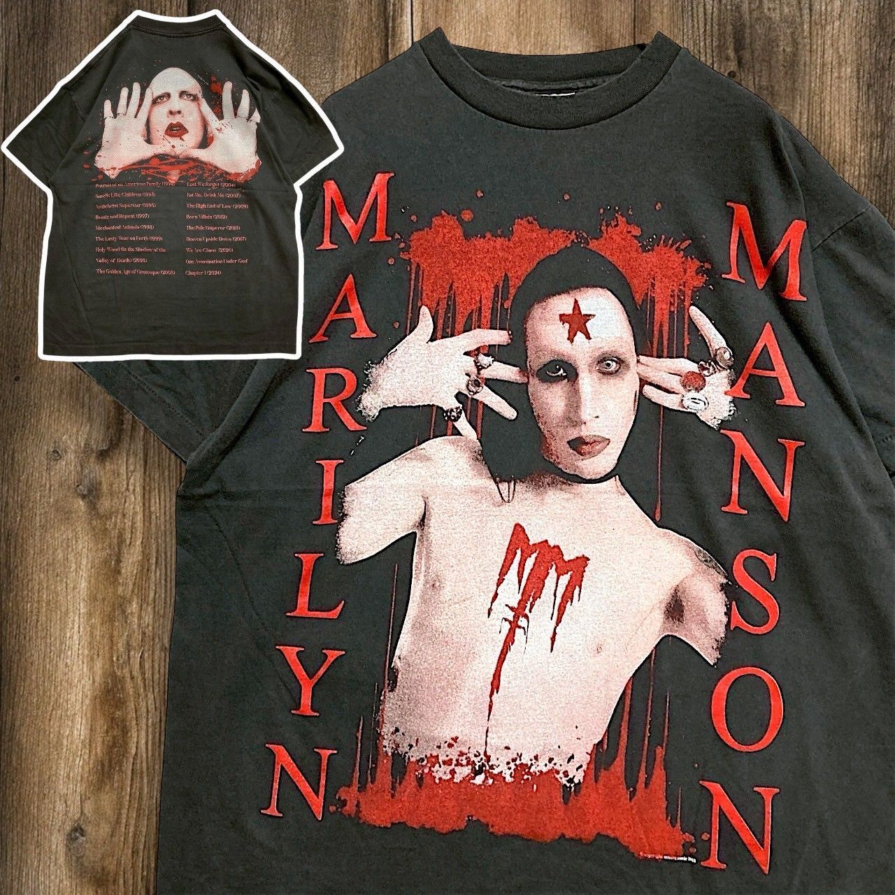 バンドTシャツ　マリリンマンソン　希少　ブラック　M Amazon.co.jp: マリリンマンソン Tシャツ ロックTシャツ バンドT