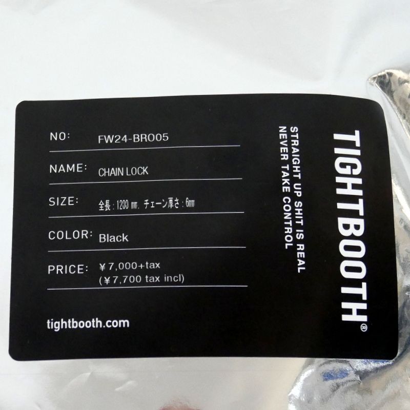 TIGHTBOOTH PRODUCTION×BROTURES TBPR タイトブース 正規 24AW CHAIN LOCK チェーンロック FW24-BRO05 Black ブラック 黒 F BRIGHTFACE_UK