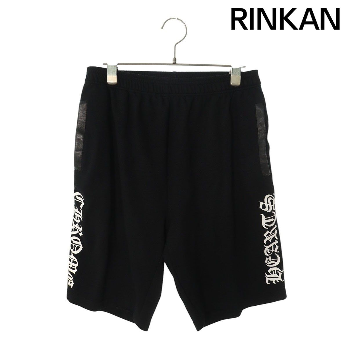 クロムハーツ  TRACK HALF PANTS トラックハーフパンツ サイドクロスボールレザー切替ハーフパンツ メンズ M