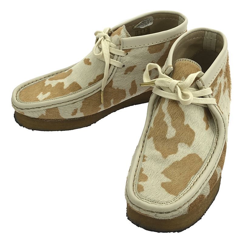 clarks / クラークス | × emmi  Wallabee Boot / ハラコ レザー ワラビーブーツ | 24 | ホワイト/ブラウン | レディース