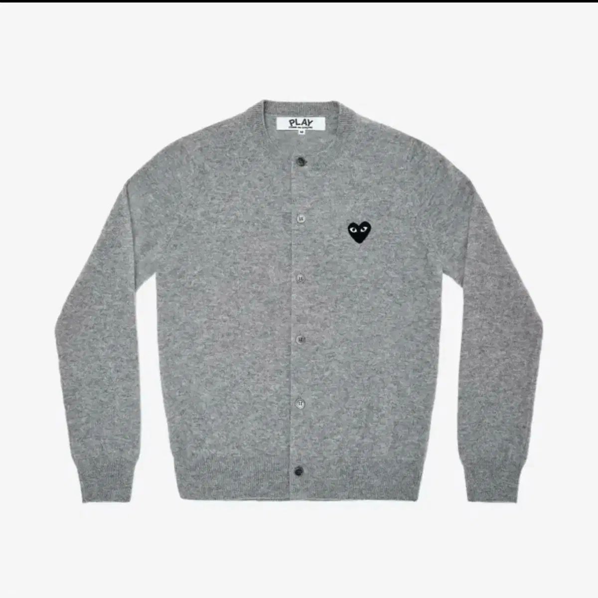 美品】プレイコムデギャルソン ポロシャツ ハートワッペン刺繍 グレー