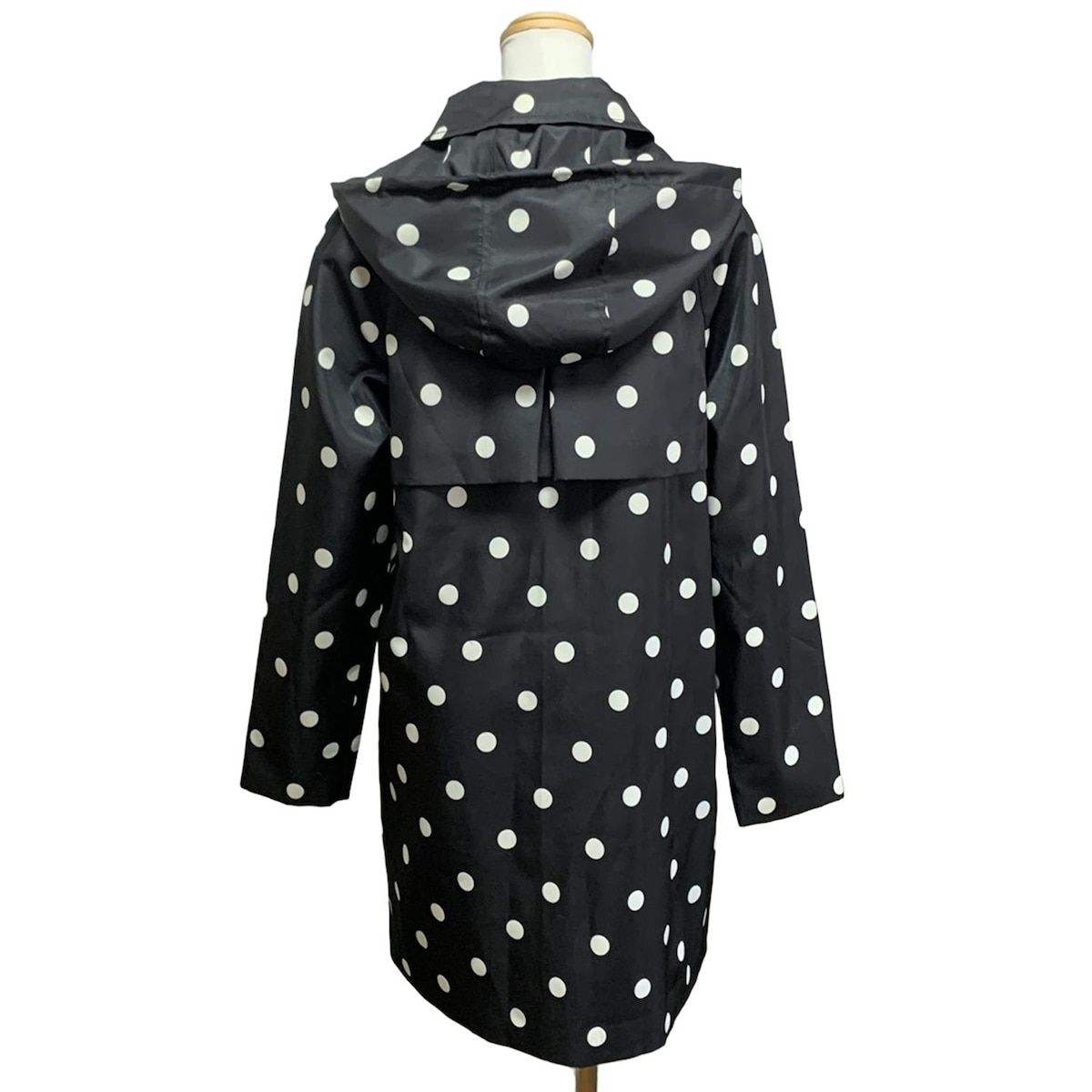 Kate spade ケイトスペード コート サイズXS レディース - 黒×アイボリー 長袖 ドット柄 春 秋